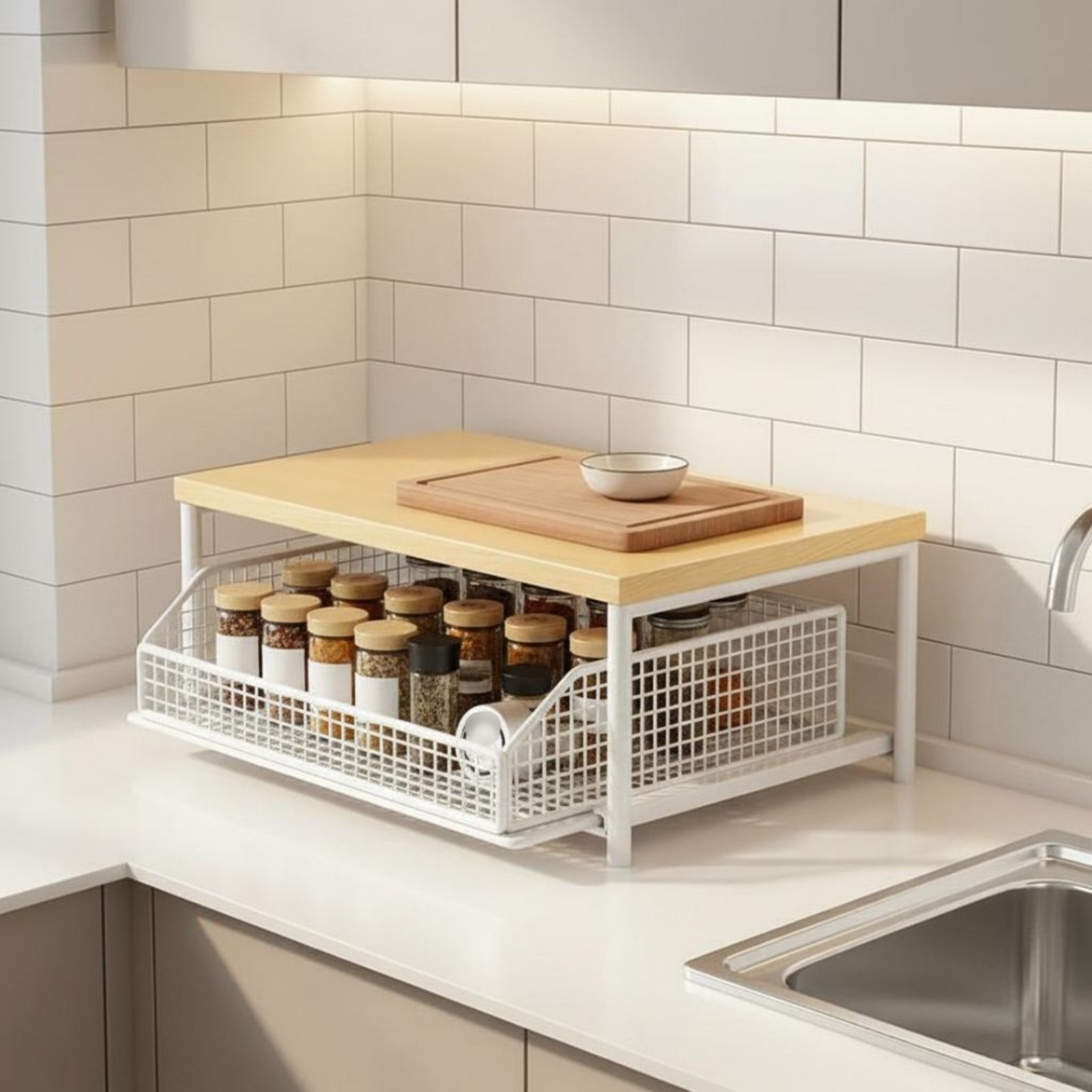 Kitchen Appliances Usa - 2-Tier Kitchen Counter Rack Versatile Countertop