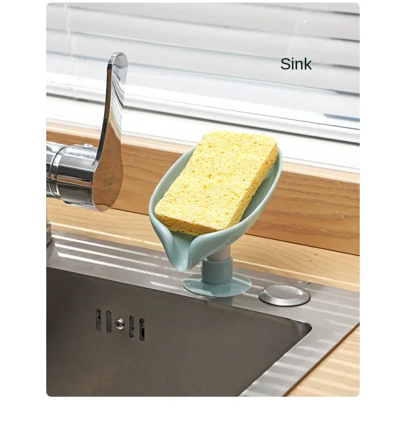 Drain Soap Holder Leaf Shape S - Kitchen Appliances Shelves ulasan dan harga