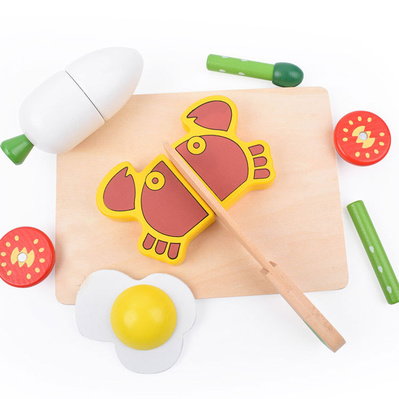 1PCS Wooden Toy Magnetic Cutti - Kitchen Appliances Kids ulasan dan harga