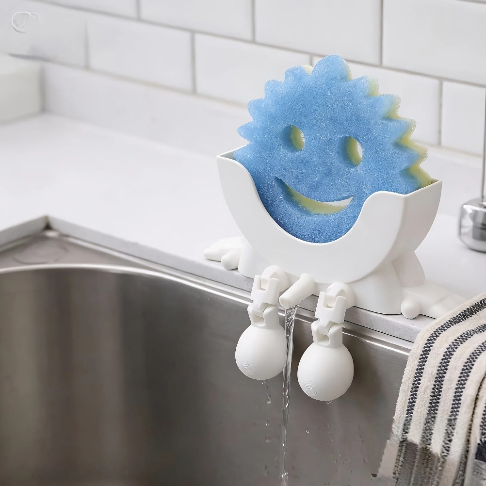 Drainable Soap & Sponge Holder - Kitchen Appliances Shelves ulasan dan harga