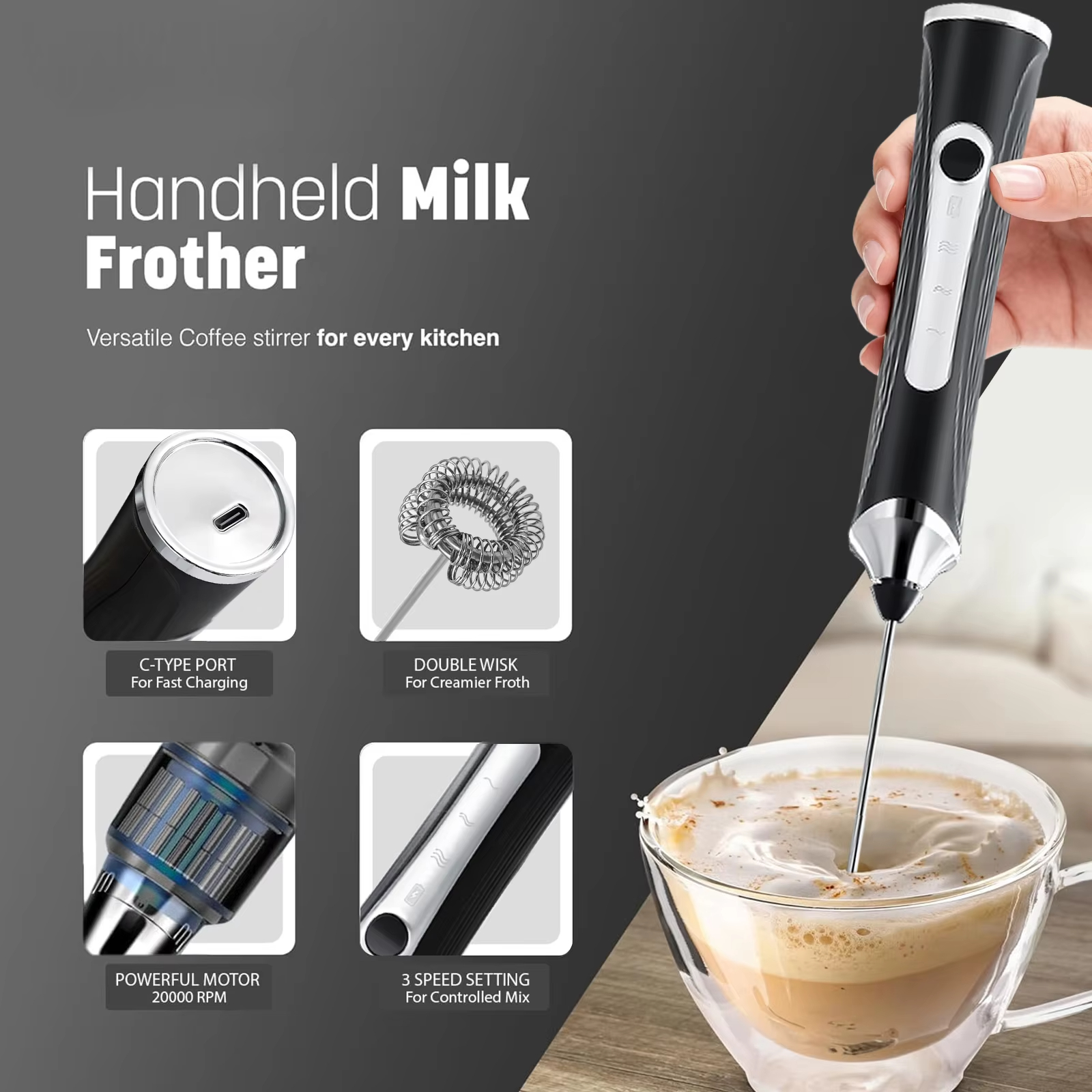 Electric milk frother, milk co - Fondue Set Electric ulasan dan harga