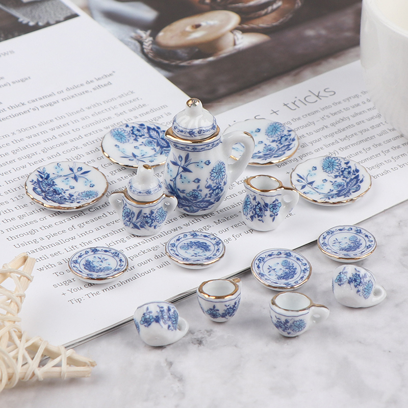 15Pcs 1:12 Miniature Porcelain - Kitchen Appliances Kids ulasan dan harga
