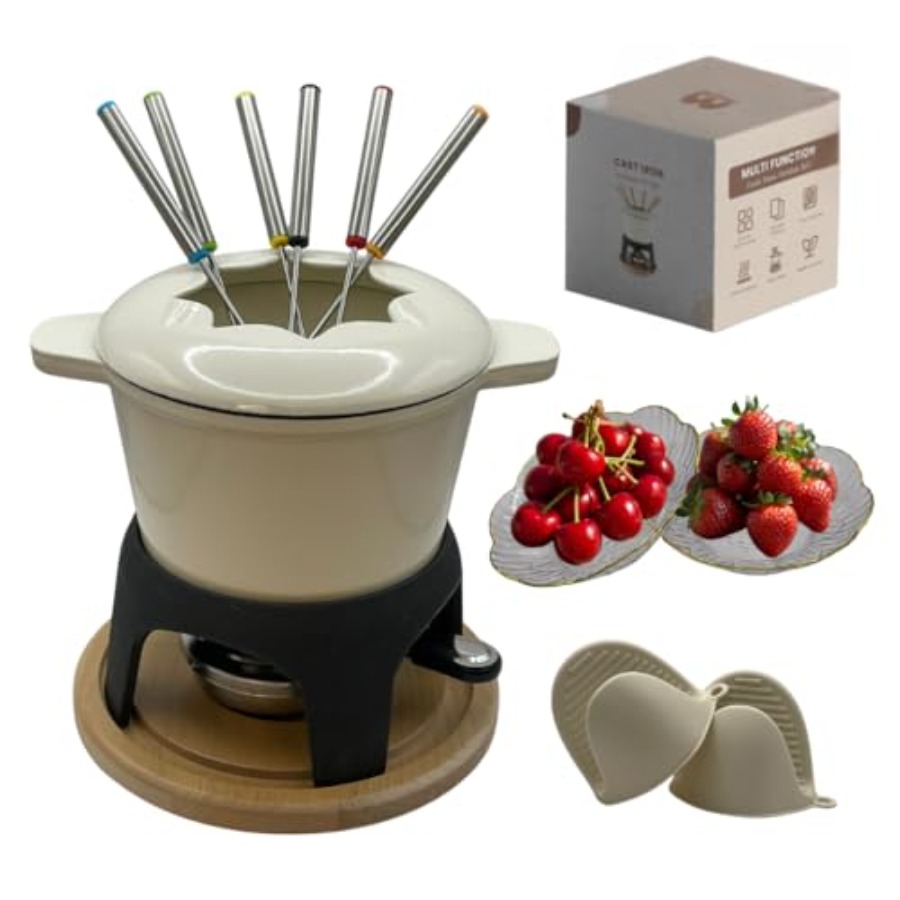 Cast Iron Fondue Set 15-Pcs wi - Fondue Set Electric ulasan dan harga