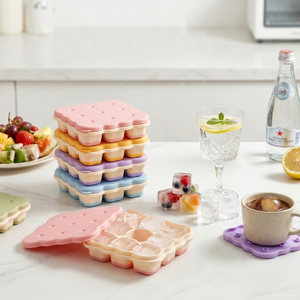 Cookie Shaped Plastic Ice Cube - Kitchen Appliances Shelves ulasan dan harga
