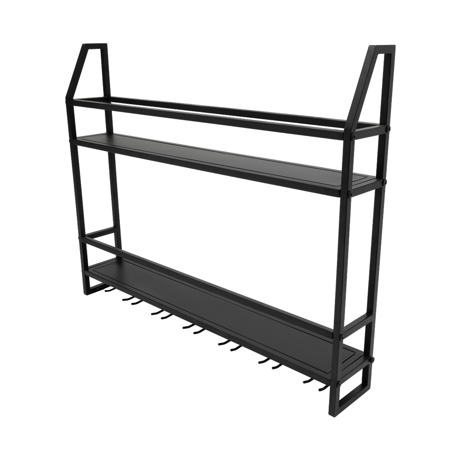 Double-layer Wine Rack Wall-Mo - Kitchen Appliances Shelves ulasan dan harga