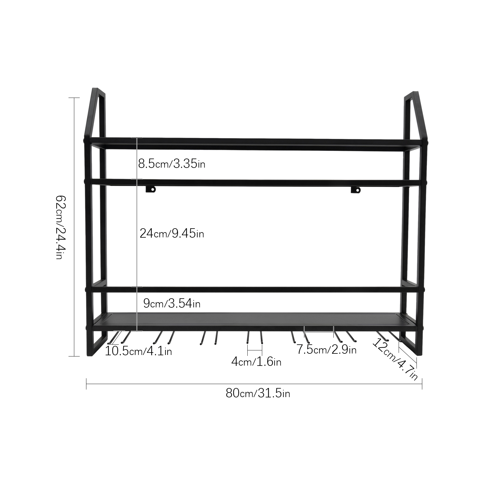 Double-layer Wine Rack Wall-Mo - Kitchen Appliances Shelves ulasan dan harga