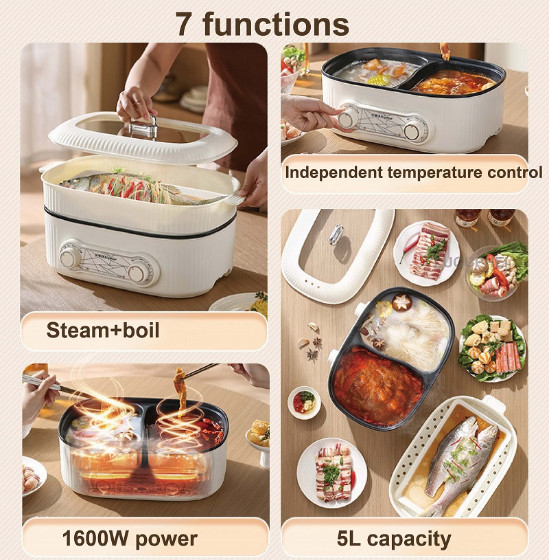 6L Double Liner Electric Hot P - Fondue Set Electric ulasan dan harga