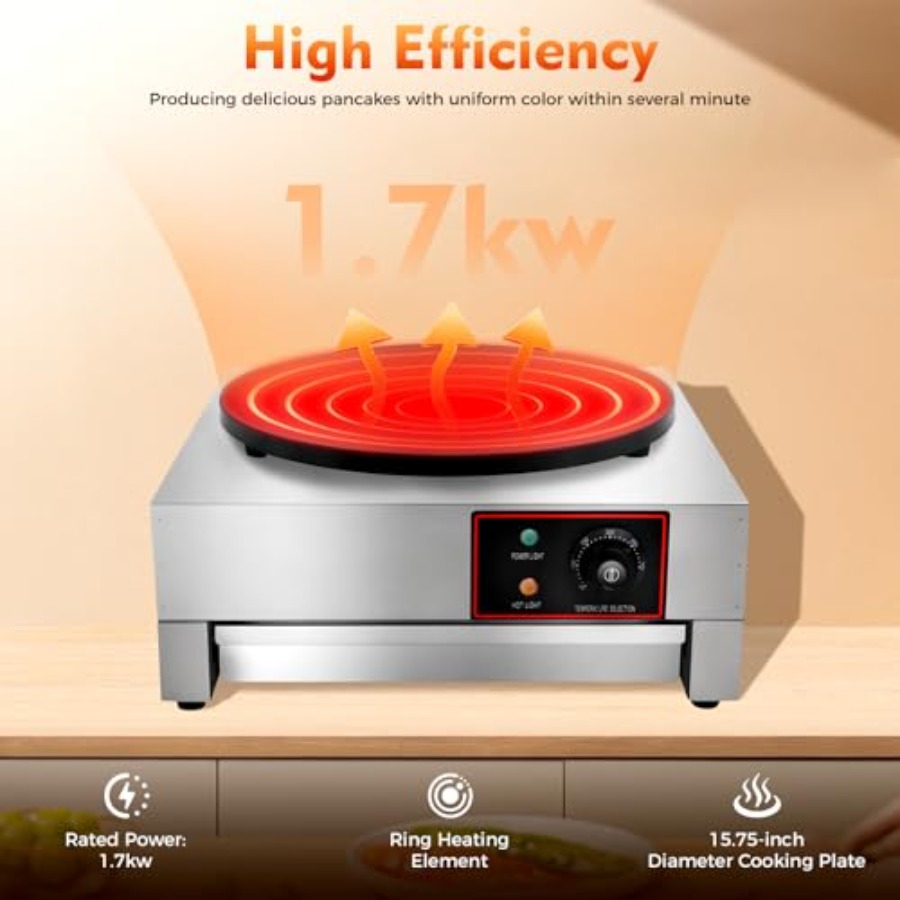 15.75inch Commercial Electric  - Crepe Maker Non Stick ulasan dan harga