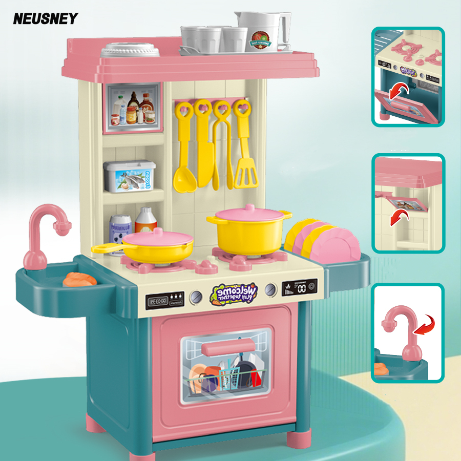 mini 53PCS Pretend Play Kitche - Kitchen Appliances Kids ulasan dan harga