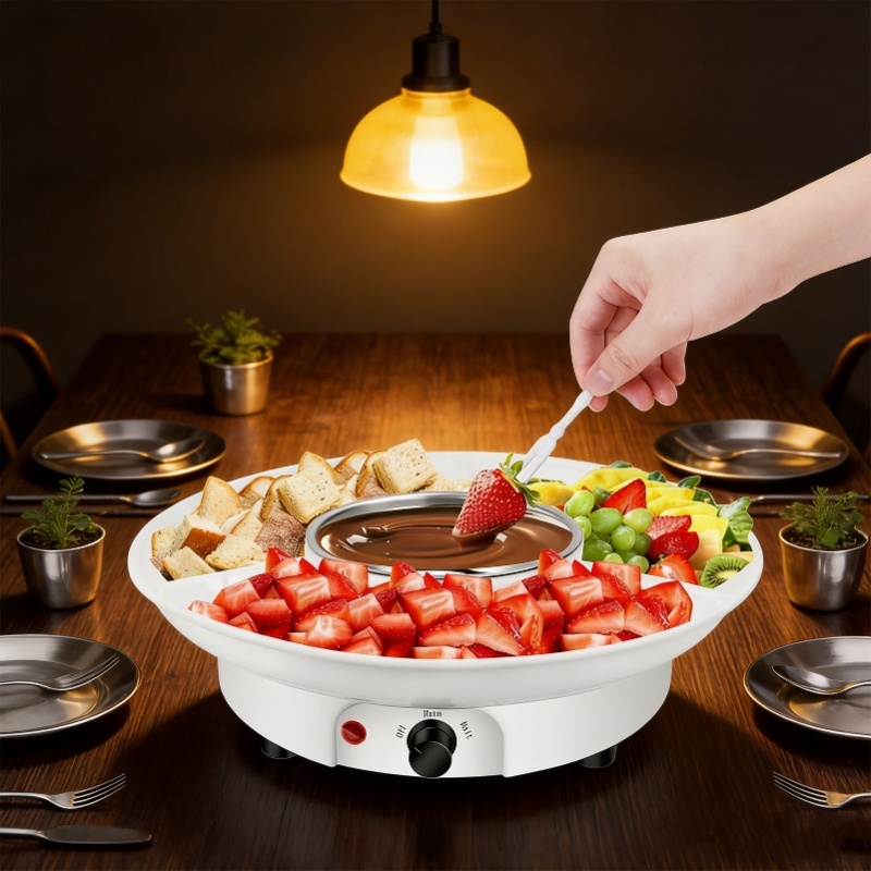 Electric Fondue Pot Set Chocol - Fondue Set Electric ulasan dan harga
