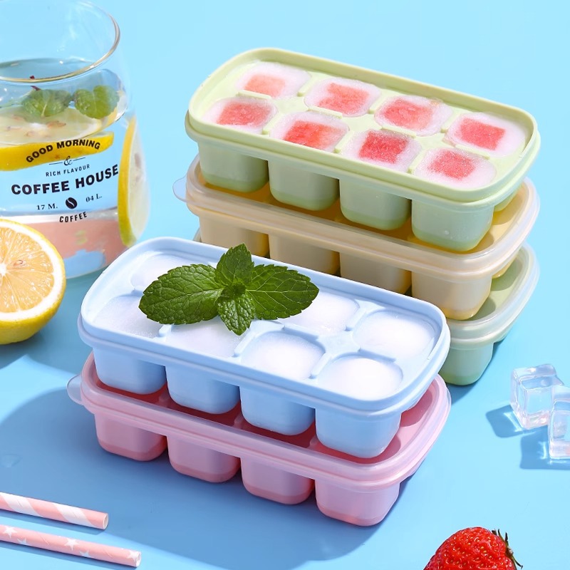 8-Grid Ice Cube Trays Silicone - Kitchen Appliances Shelves ulasan dan harga