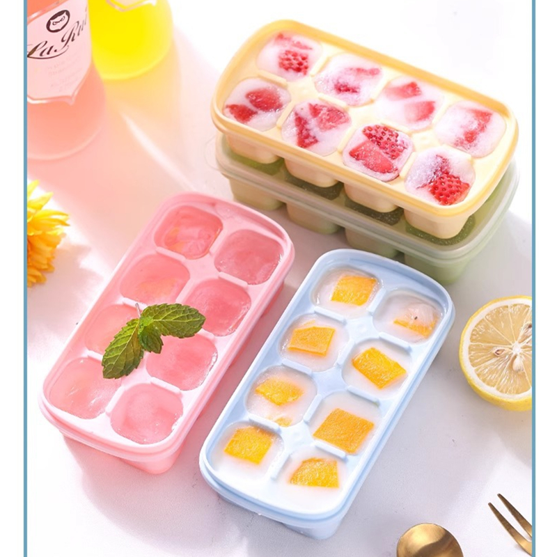 8-Grid Ice Cube Trays Silicone - Kitchen Appliances Shelves ulasan dan harga