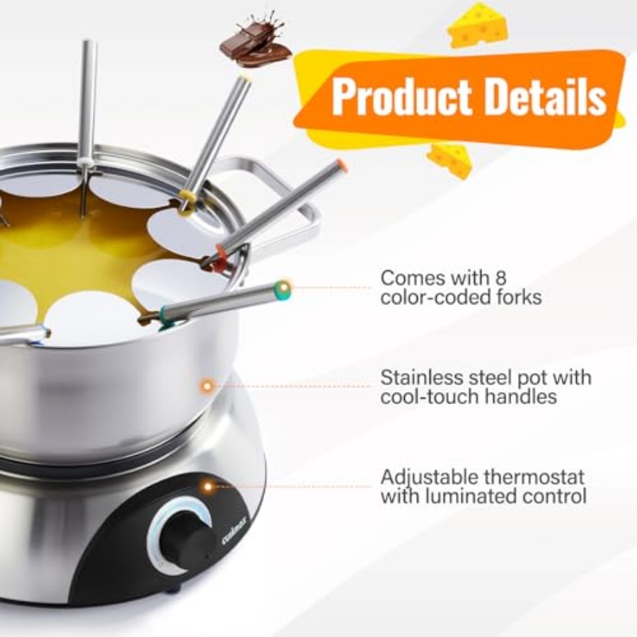 CUSIMAX Electric Fondue Set 15 - Fondue Set Electric ulasan dan harga